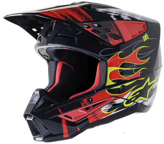 ALPINESTARS(MX) HELMET SM5 RASH RED/G M 8307023-9033-M