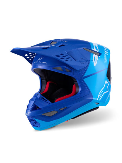 ALPINESTARS(MX) HELMET S-M10 FLOOD BLUE/BLK-CARB XS 8300923-7282-XS