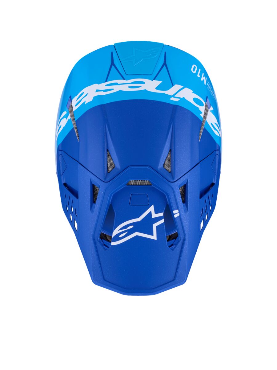 ALPINESTARS(MX) HELMET S-M10 FLOOD BLUE/BLK-CARB XS 8300923-7282-XS