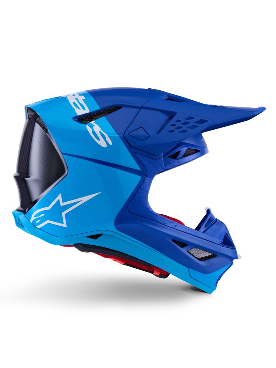 ALPINESTARS(MX) HELMET S-M10 FLOOD BLUE/BLK-CARB XS 8300923-7282-XS