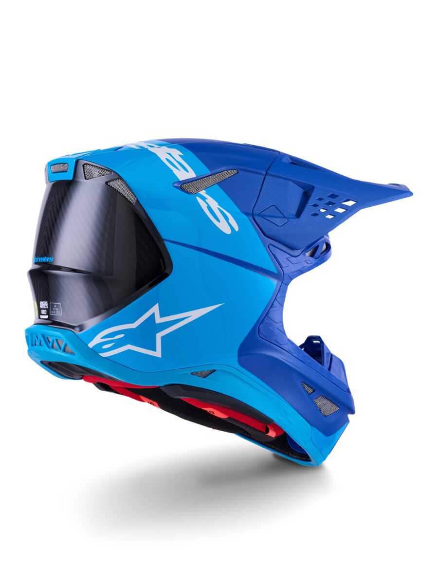 ALPINESTARS(MX) HELMET S-M10 FLOOD BLUE/BLK-CARB 2X 8300923-7282-2X