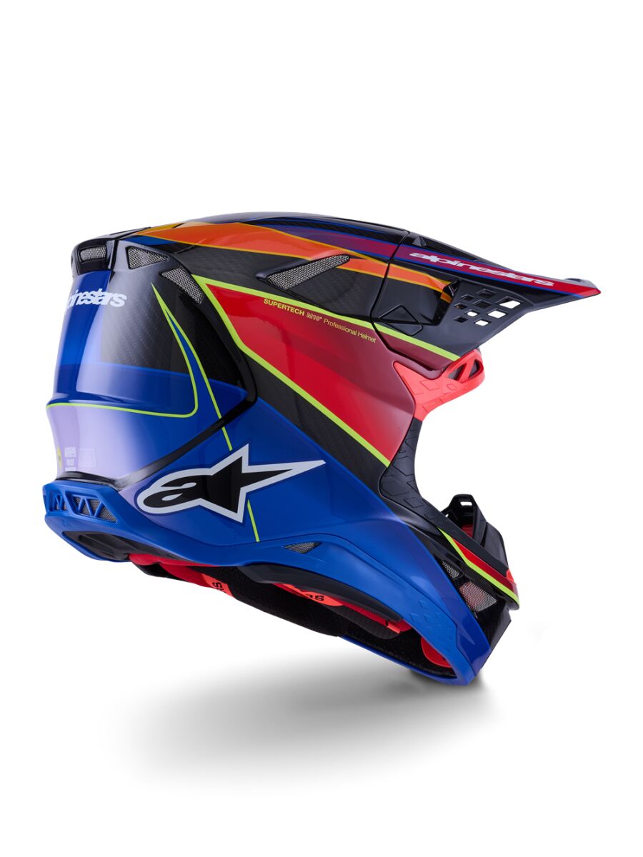 ALPINESTARS(MX) HELMET S-M10 ERA BLUE/RED/YL S 8301123-7356-S