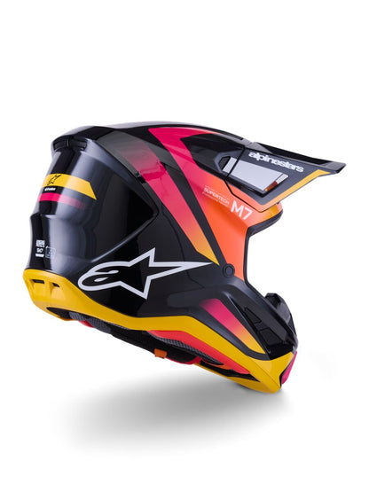 ALPINESTARS(MX) HELMET SM7 RISE BLK/YL/PINK XS 8301526-1564-XS