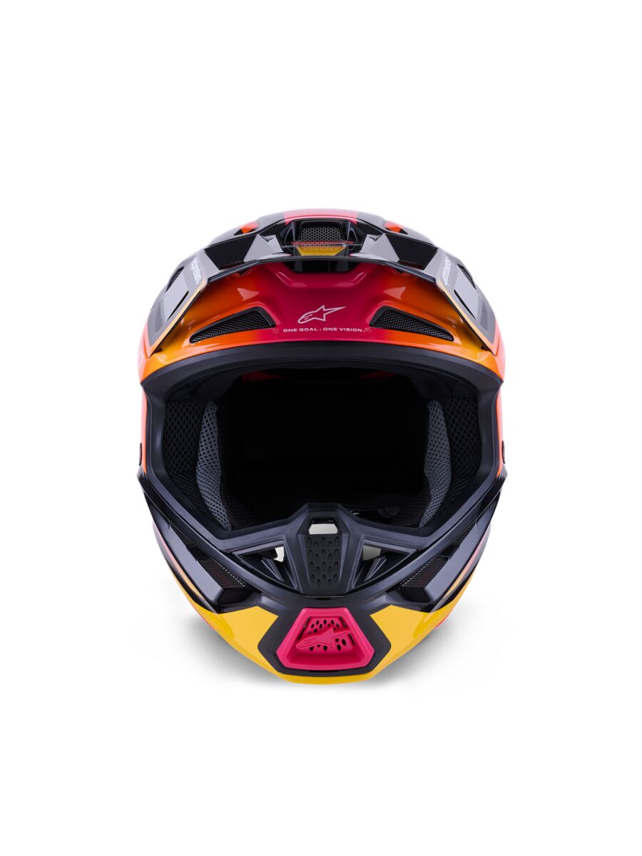 ALPINESTARS(MX) HELMET SM7 RISE BLK/YL/PINK XS 8301526-1564-XS