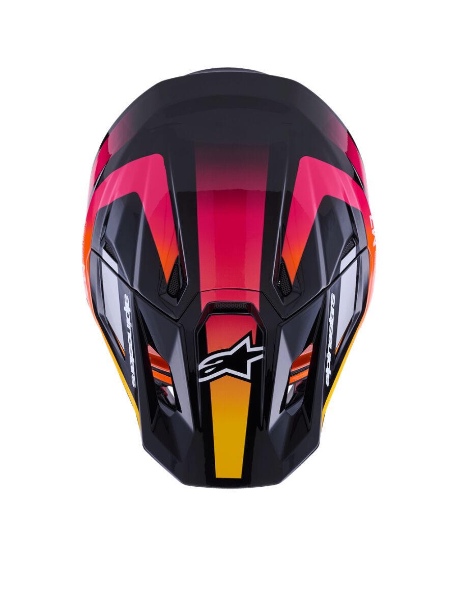 ALPINESTARS(MX) HELMET SM7 RISE BLK/YL/PINK XS 8301526-1564-XS