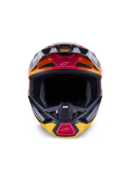 ALPINESTARS(MX) HELMET SM7 RISE BLK/YL/PINK 2X 8301526-1564-2X