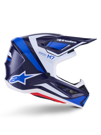 ALPINESTARS(MX) HELMET SM7 RISE BLUE/WHITE S 8301526-7249-S
