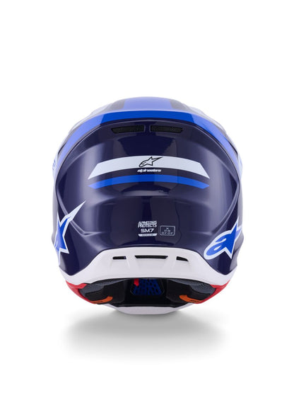 ALPINESTARS(MX) HELMET SM7 RISE BLUE/WHITE L 8301526-7249-L