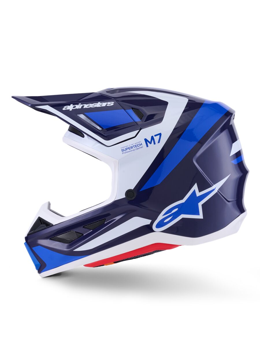 ALPINESTARS(MX) HELMET SM7 RISE BLUE/WHITE L 8301526-7249-L