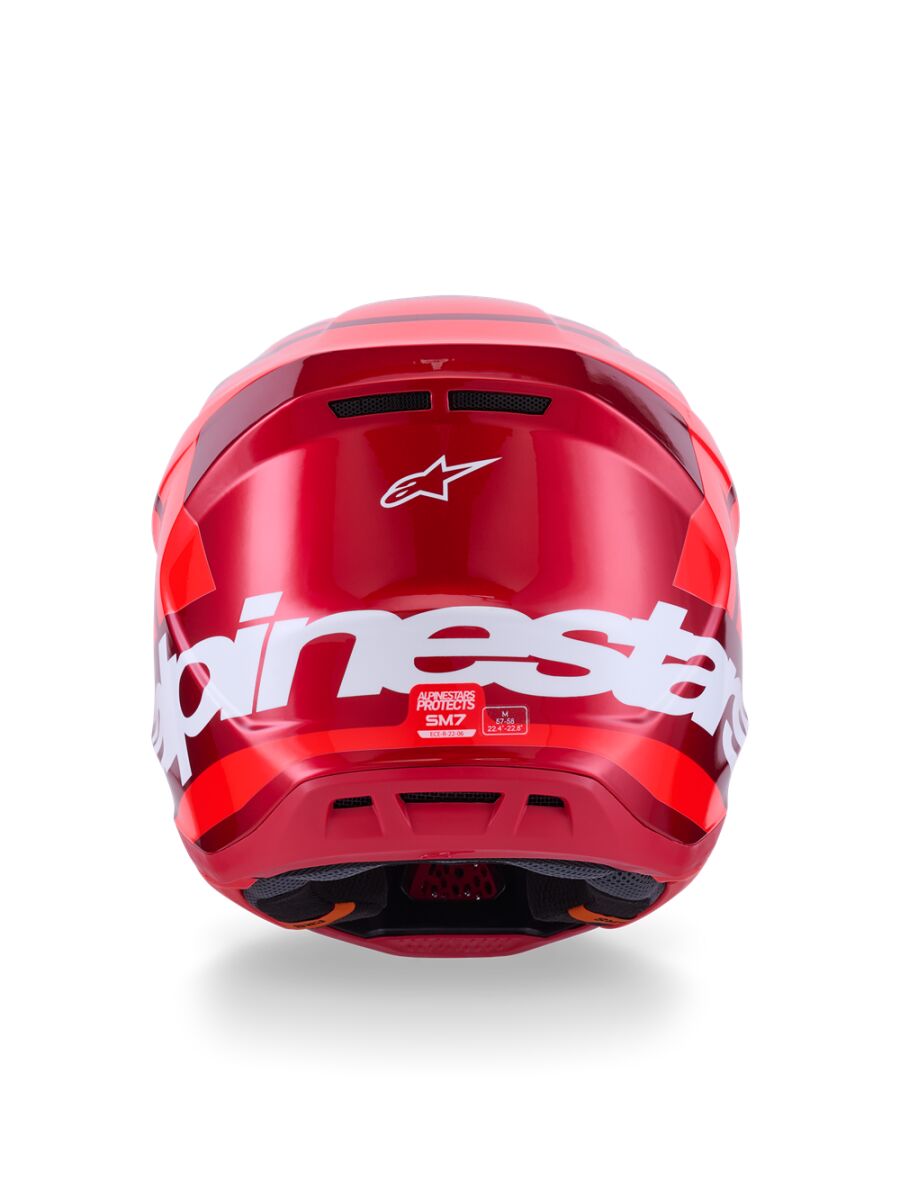 ALPINESTARS(MX) HELMET SM7 CORE RED-GLOSS 2X 8301726-3127-2X