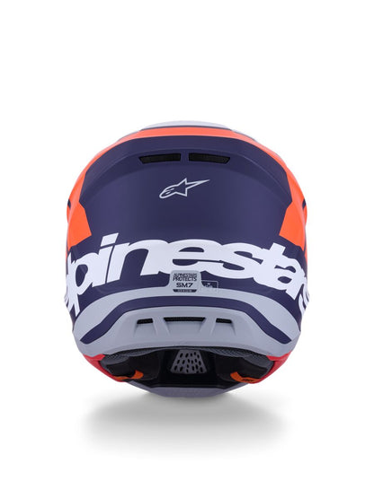 ALPINESTARS(MX) HELMET SM7 CORE ORAN/BLUE XS 8301726-408-XS
