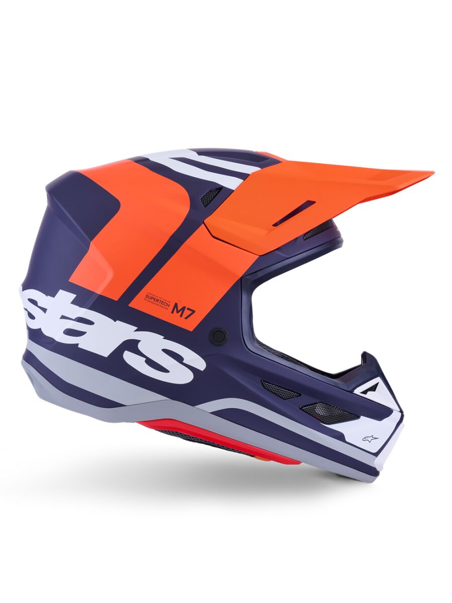 ALPINESTARS(MX) HELMET SM7 CORE ORAN/BLUE S 8301726-408-S