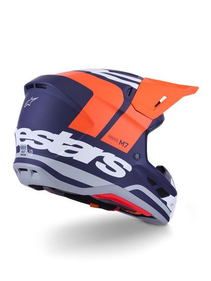ALPINESTARS(MX) HELMET SM7 CORE ORAN/BLUE S 8301726-408-S