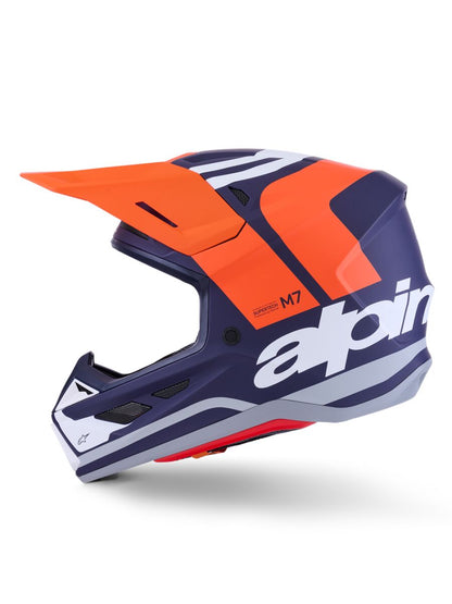 ALPINESTARS(MX) HELMET SM7 CORE ORAN/BLUE L 8301726-408-L
