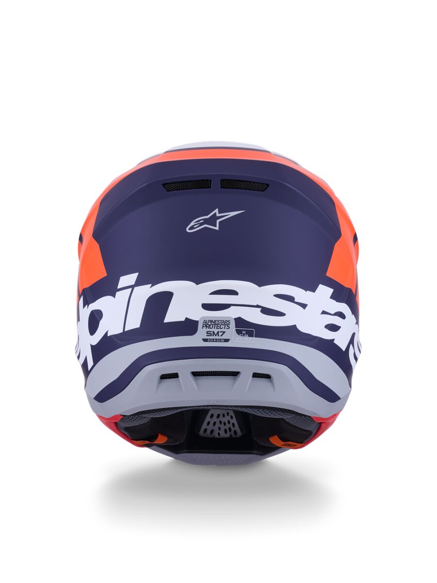 ALPINESTARS(MX) HELMET SM7 CORE ORAN/BLUE L 8301726-408-L