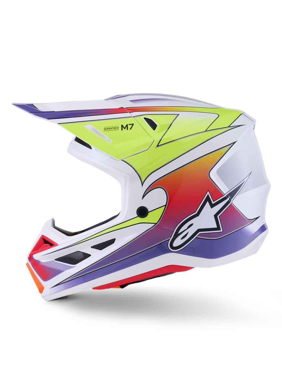 ALPINESTARS(MX) HELMET SM7 FUSE WHT/YL/PU XS 8301926-2054-XS
