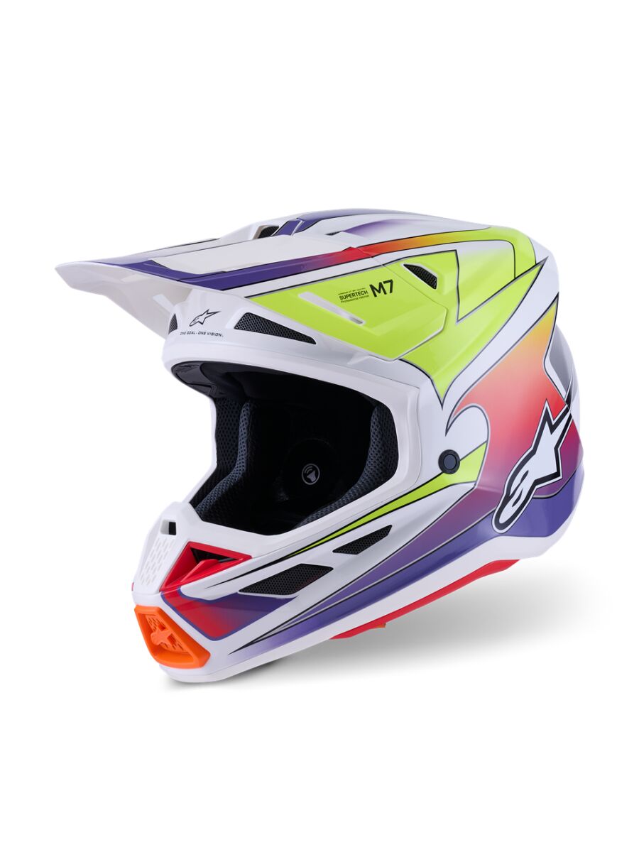 ALPINESTARS(MX) HELMET SM7 FUSE WHT/YL/PU S 8301926-2054-S