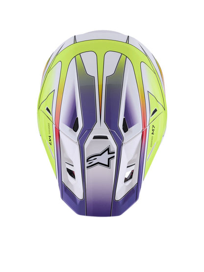 ALPINESTARS(MX) HELMET SM7 FUSE WHT/YL/PU S 8301926-2054-S