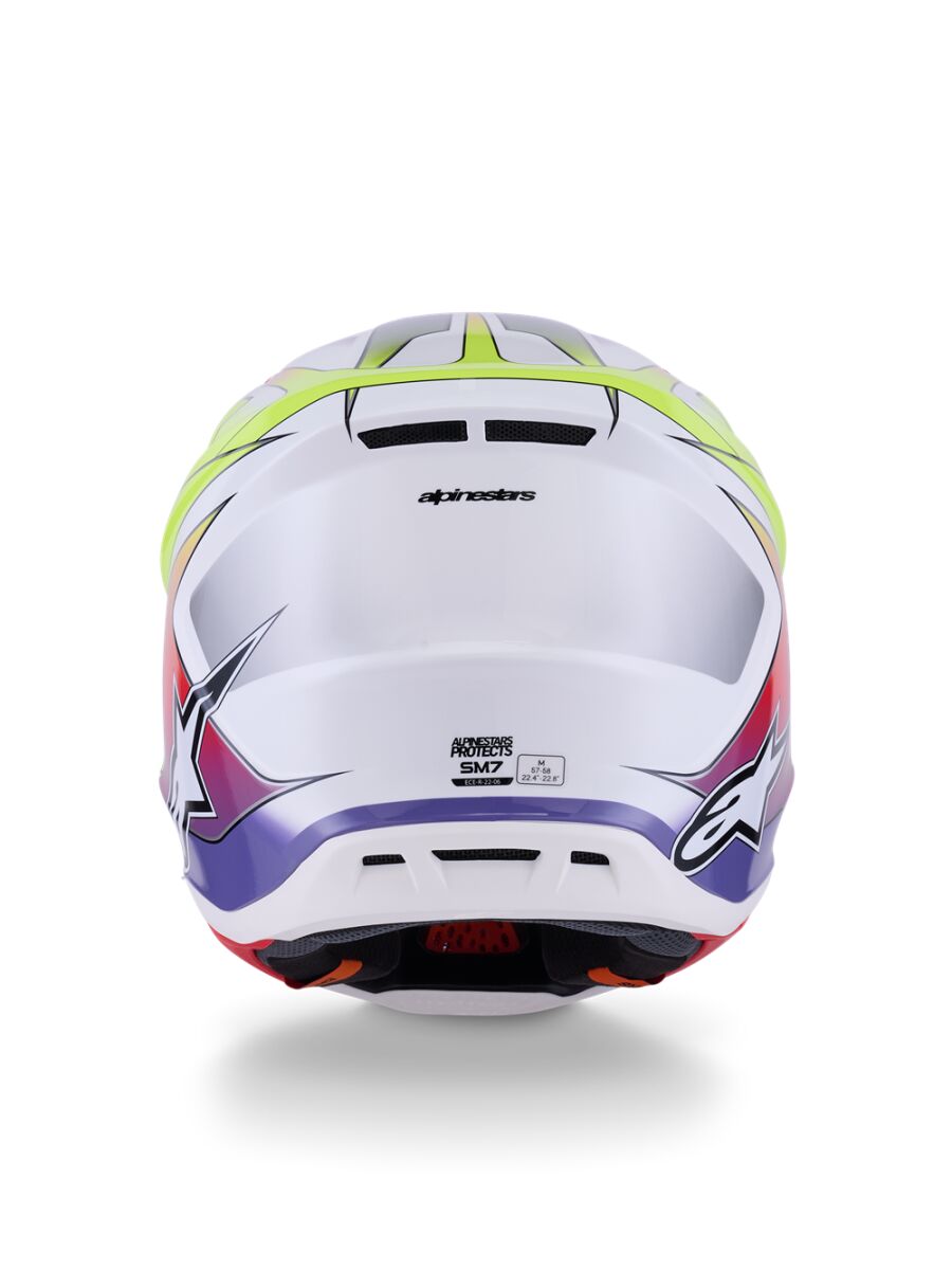 ALPINESTARS(MX) HELMET SM7 FUSE WHT/YL/PU M 8301926-2054-M