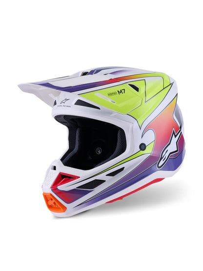 ALPINESTARS(MX) HELMET SM7 FUSE WHT/YL/PU L 8301926-2054-L