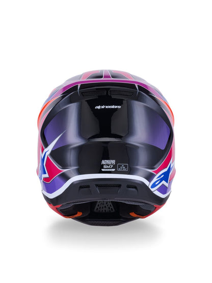 ALPINESTARS(MX) HELMET SM7 FUSE BLU/PU/PINK XS 8301926-7256-XS