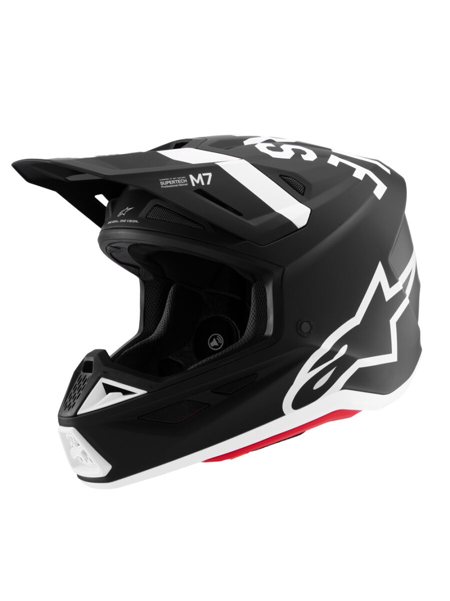 ALPINESTARS(MX) HELMET SM7 DASHER BLK/WHT XS 8302126-1121-XS