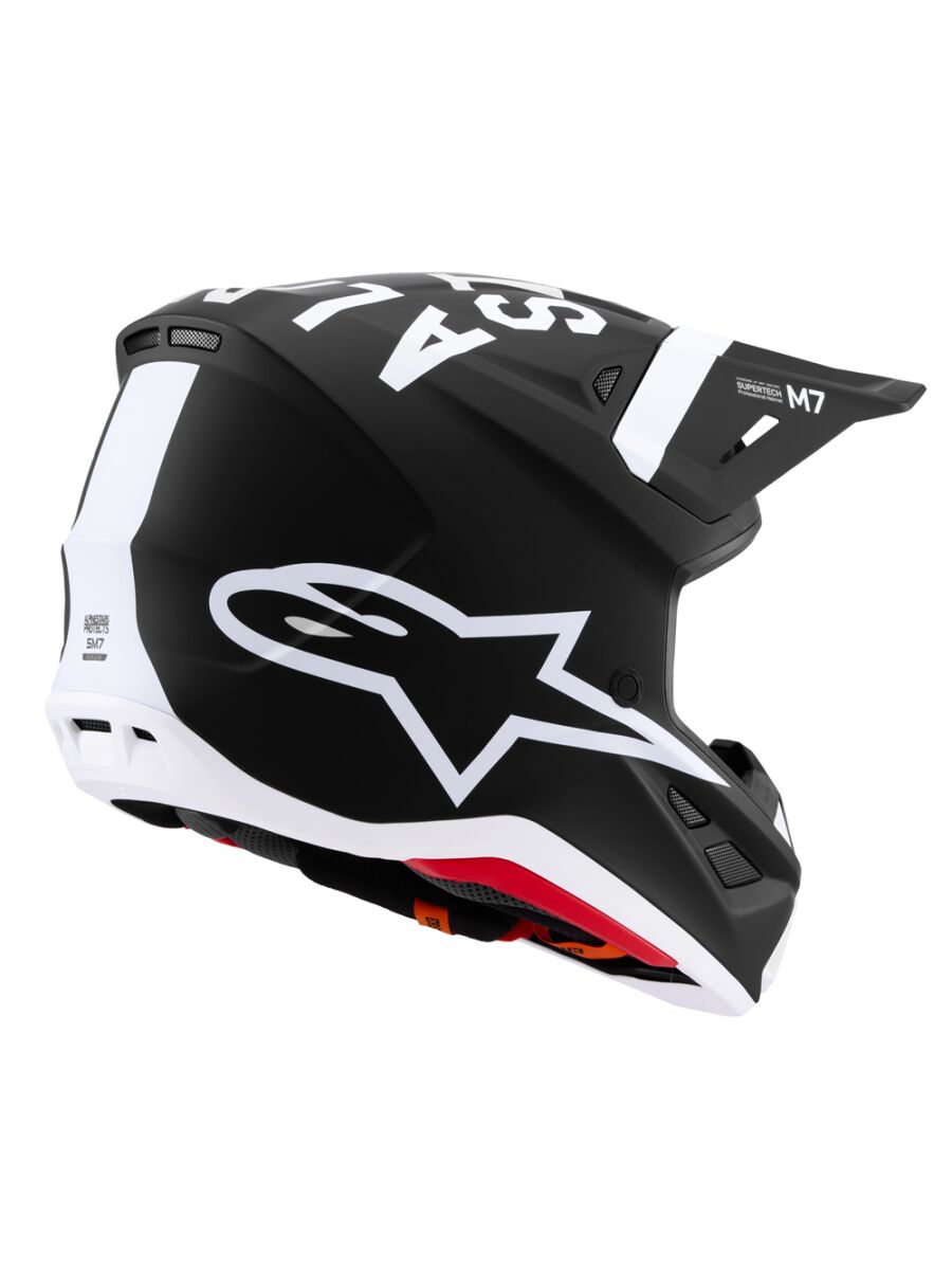 ALPINESTARS(MX) HELMET SM7 DASHER BLK/WHT M 8302126-1121-M