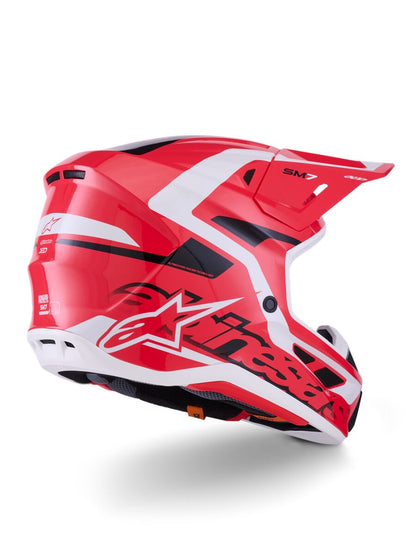 ALPINESTARS(MX) HELMET SM7 DEED RED/BLK/WH S 8302326-3139-S