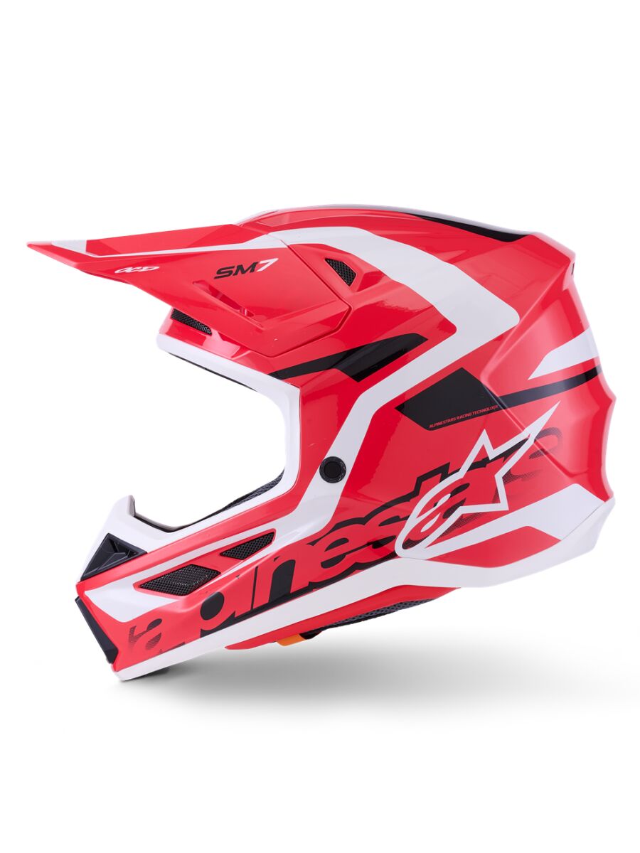 ALPINESTARS(MX) HELMET SM7 DEED RED/BLK/WH S 8302326-3139-S