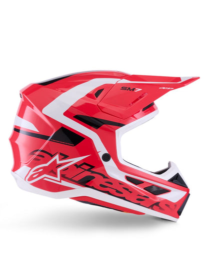 ALPINESTARS(MX) HELMET SM7 DEED RED/BLK/WH S 8302326-3139-S