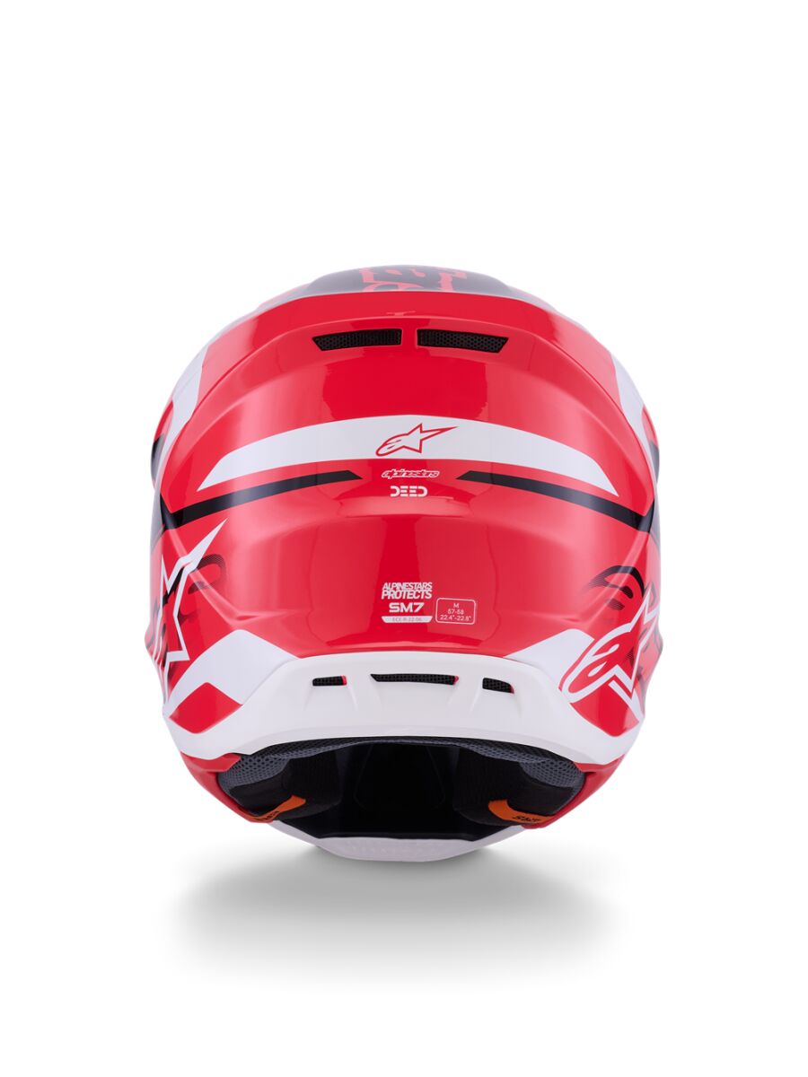 ALPINESTARS(MX) HELMET SM7 DEED RED/BLK/WH L 8302326-3139-L