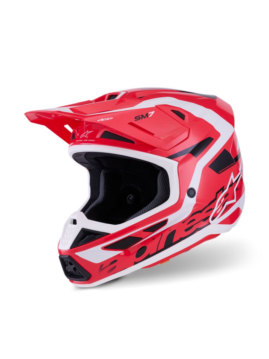 ALPINESTARS(MX) HELMET SM7 DEED RED/BLK/WH 2X 8302326-3139-2X