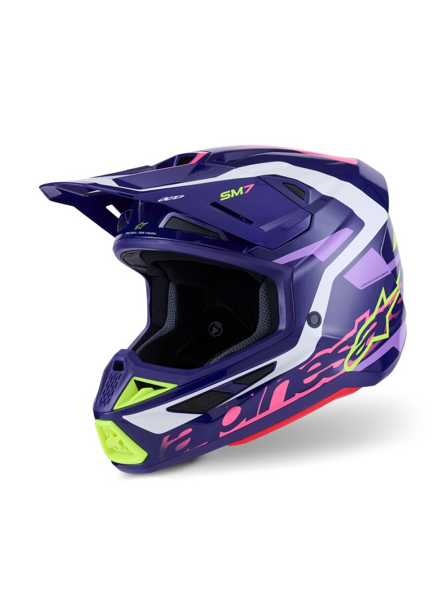 ALPINESTARS(MX) HELMET SM7 DEED PURPLE/PINK XS 8302326-3142-XS