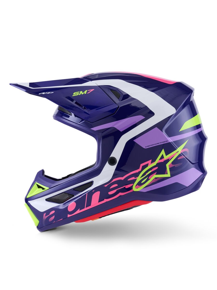ALPINESTARS(MX) HELMET SM7 DEED PURPLE/PINK M 8302326-3142-M
