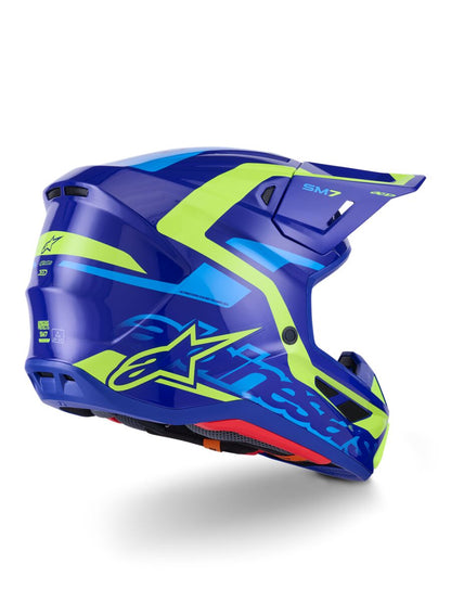ALPINESTARS(MX) HELMET SM7 DEED BLUE/YEL L 8302326-7253-L