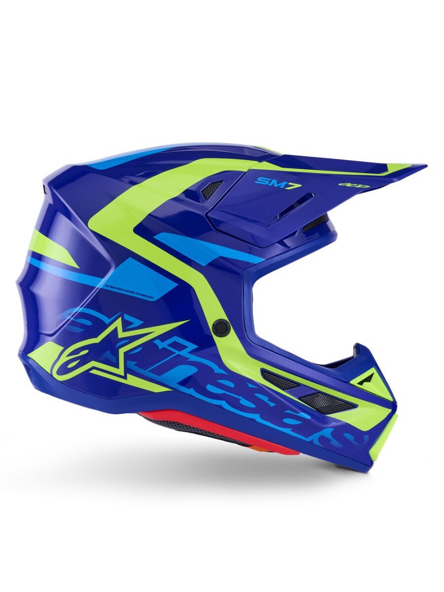 ALPINESTARS(MX) HELMET SM7 DEED BLUE/YEL L 8302326-7253-L