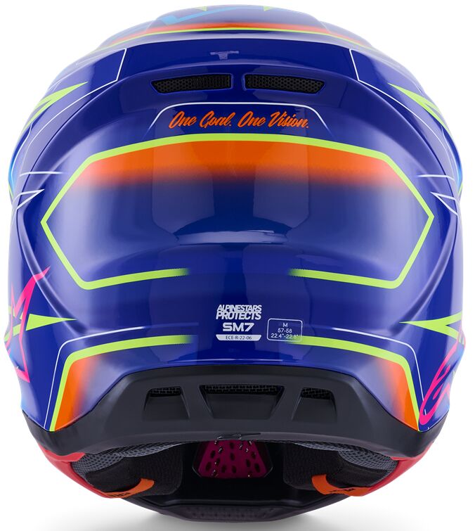 ALPINESTARS(MX) HELMET SM7 CAST BLU/YL/PINK XL 8302526-7254-XL