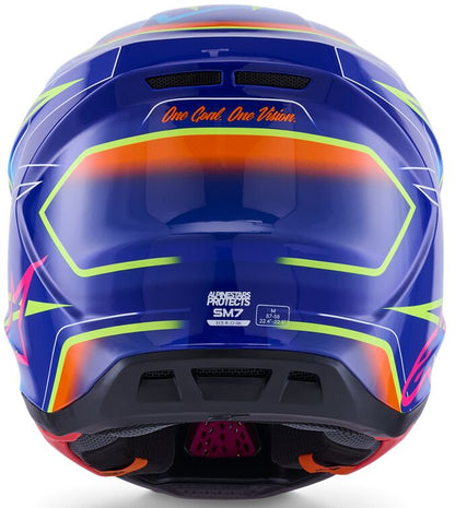 ALPINESTARS(MX) HELMET SM7 CAST BLU/YL/PINK XL 8302526-7254-XL