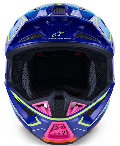 ALPINESTARS(MX) HELMET SM7 CAST BLU/YL/PINK 2X 8302526-7254-2X
