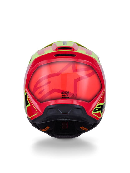 ALPINESTARS(MX) HELMET SM3 FRAY RED/YL/BLK M 8300526-3051-M