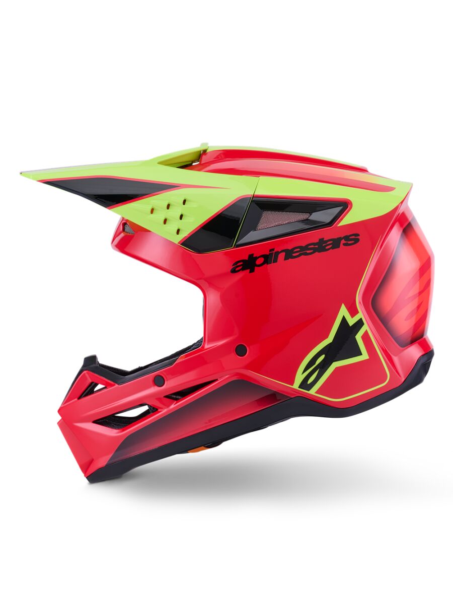 ALPINESTARS(MX) HELMET SM3 FRAY RED/YL/BLK M 8300526-3051-M