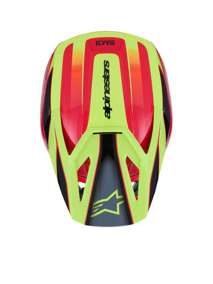 ALPINESTARS(MX) HELMET SM3 FRAY RED/YL/BLK L 8300526-3051-L