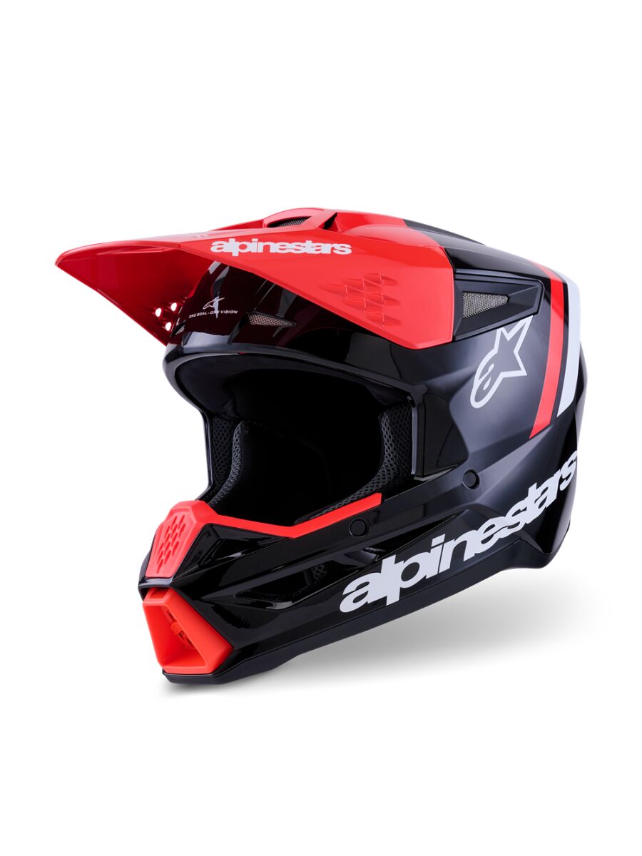 ALPINESTARS(MX) HELMET SM3 RADIUM BLK/RED/WH S 8300726-1553-S