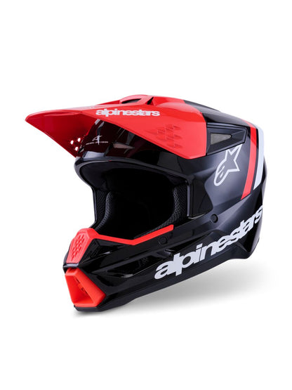 ALPINESTARS(MX) HELMET SM3 RADIUM BLK/RED/WH 2X 8300726-1553-2X