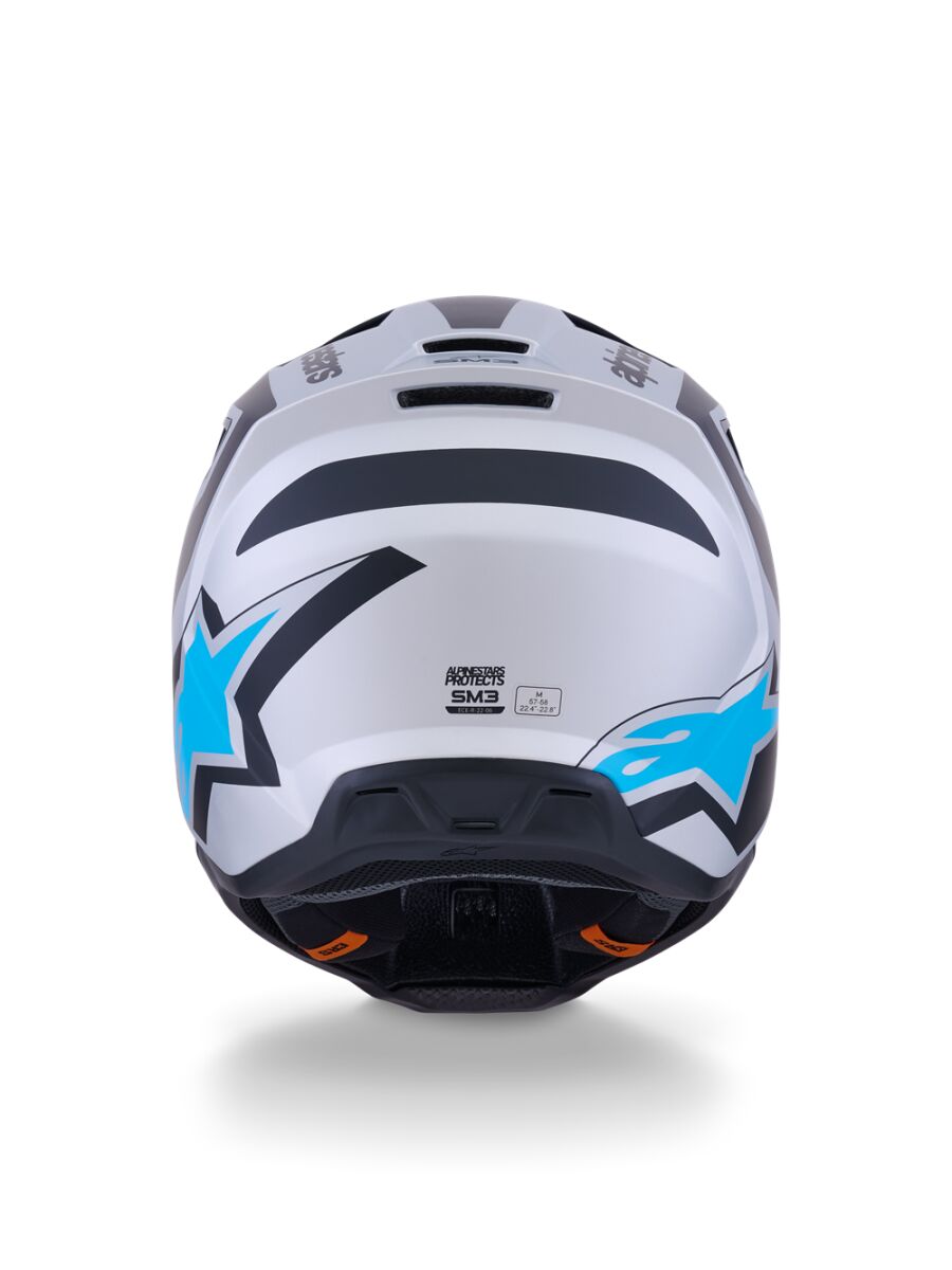 ALPINESTARS(MX) HELMET SM3 HEAT SILV/BL/BLK XS 8300926-1949-XS