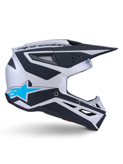 ALPINESTARS(MX) HELMET SM3 HEAT SILV/BL/BLK S 8300926-1949-S