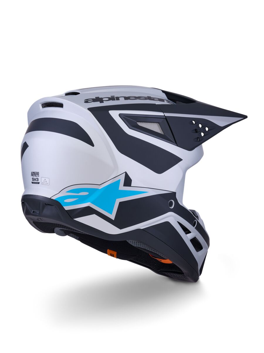 ALPINESTARS(MX) HELMET SM3 HEAT SILV/BL/BLK M 8300926-1949-M