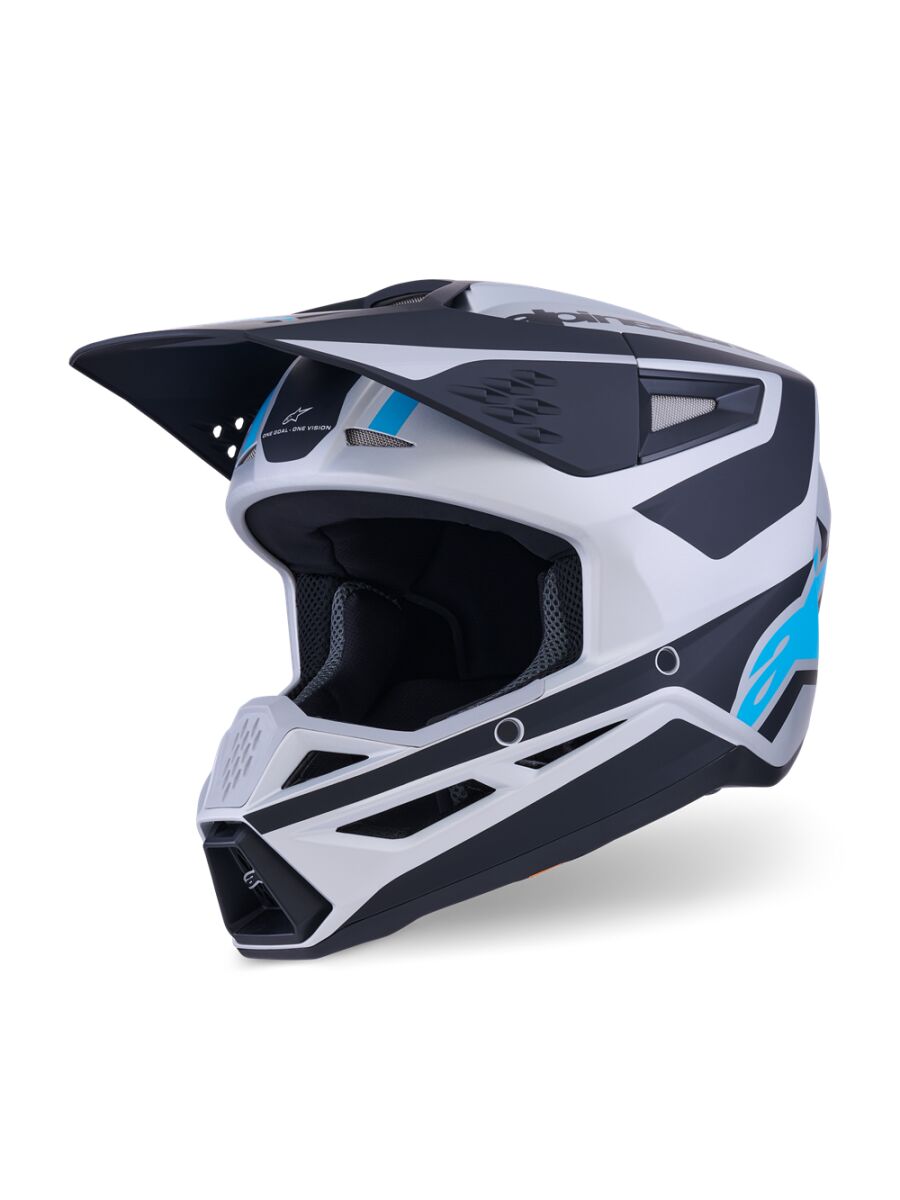 ALPINESTARS(MX) HELMET SM3 HEAT SILV/BL/BLK XL 8300926-1949-XL