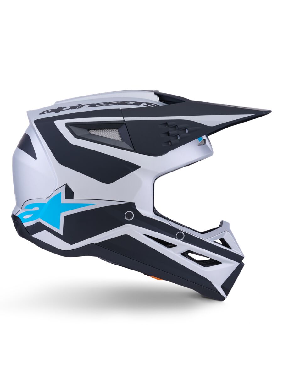 ALPINESTARS(MX) HELMET SM3 HEAT SILV/BL/BLK 2X 8300926-1949-2X
