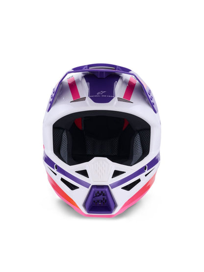 ALPINESTARS(MX) HELMET SM3 HEAT WHT/PU/PINK S 8300926-2052-S